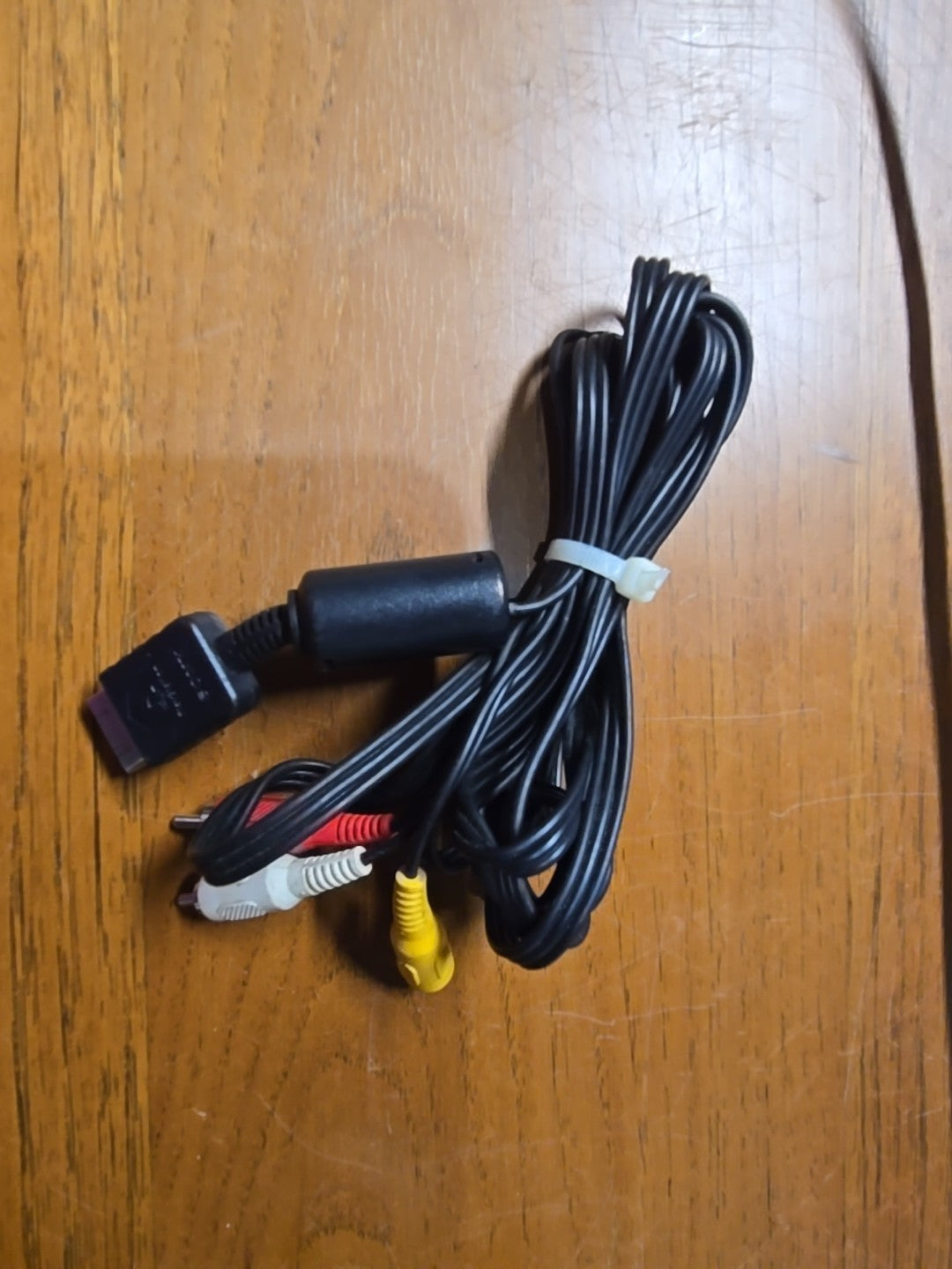 PlayStation Composite Video Cable Black SCPH-10060 PS1 PS2 OEM *NICE*